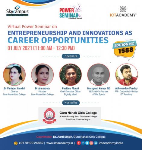 Entrepreneurship and Innovations as Career Opportunities